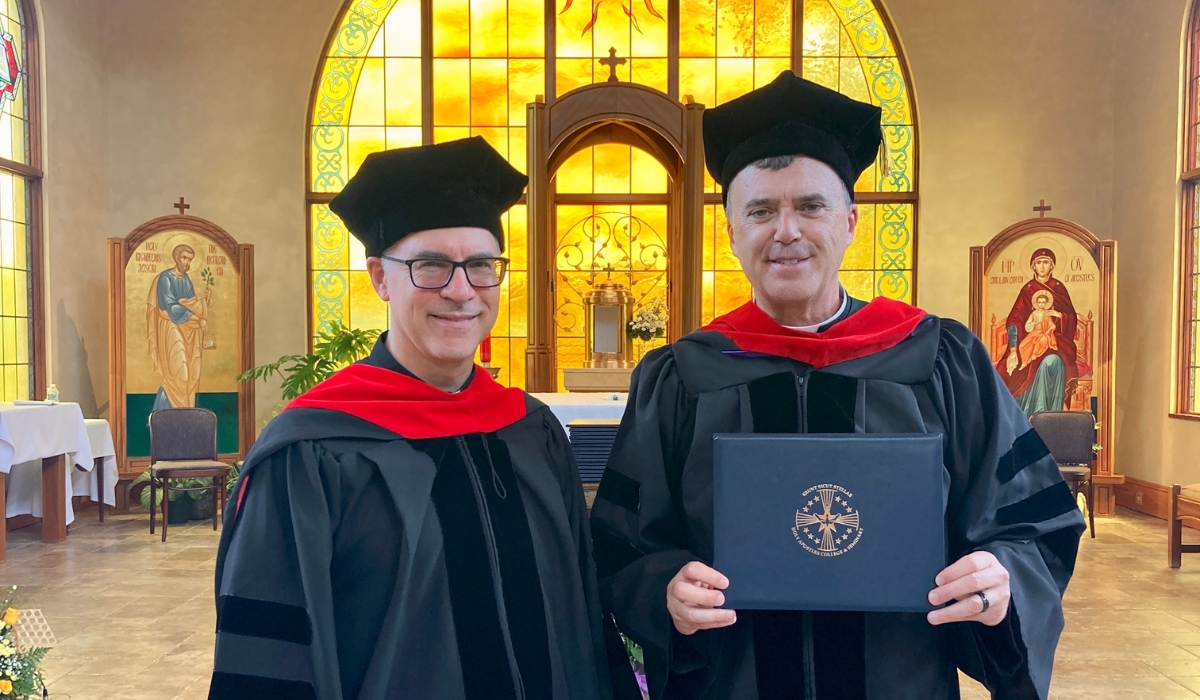 Fr. Wade Menezes Honored at Commencement