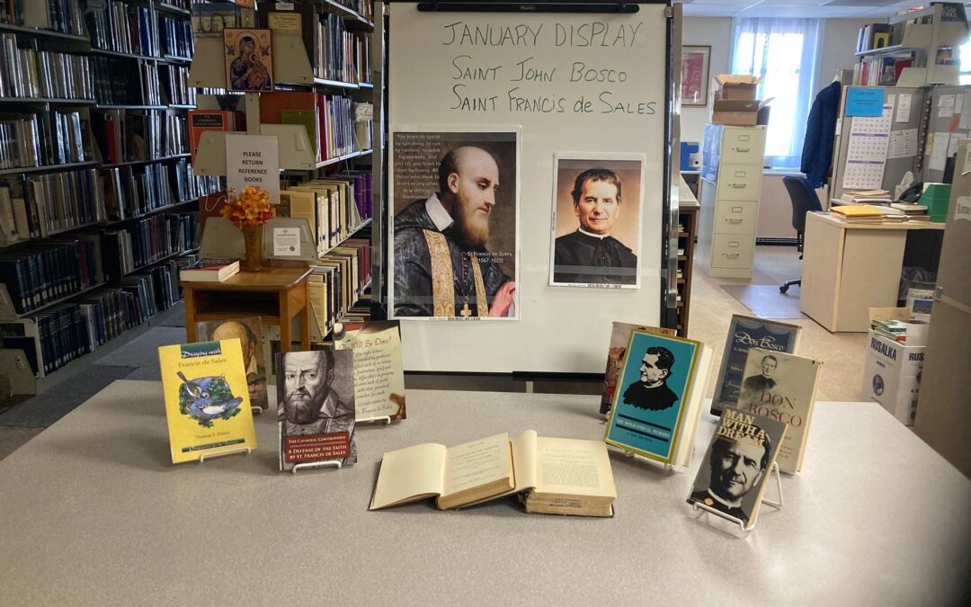 St. John Bosco and St. Francis de Sales – January Library Display